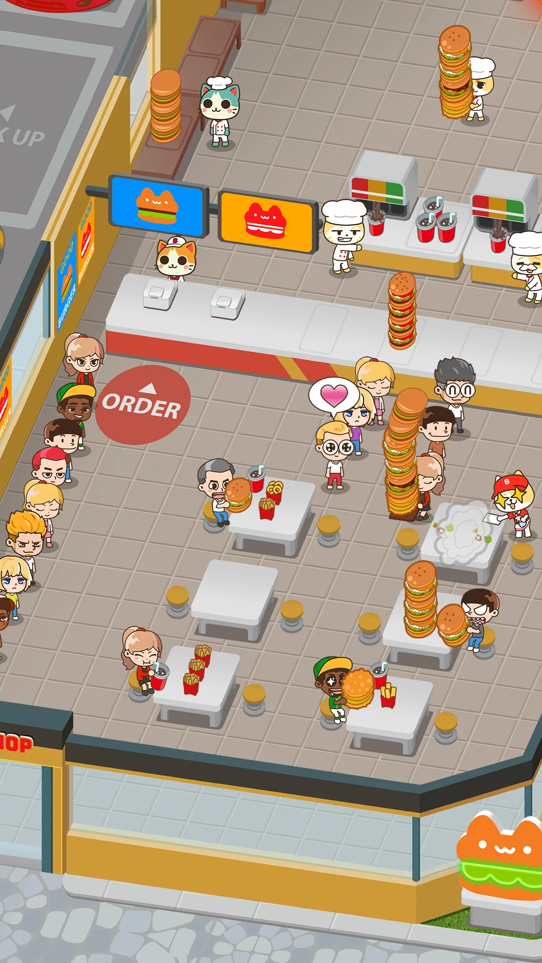 Burger Cats: Restaurant Tycoon screenshot